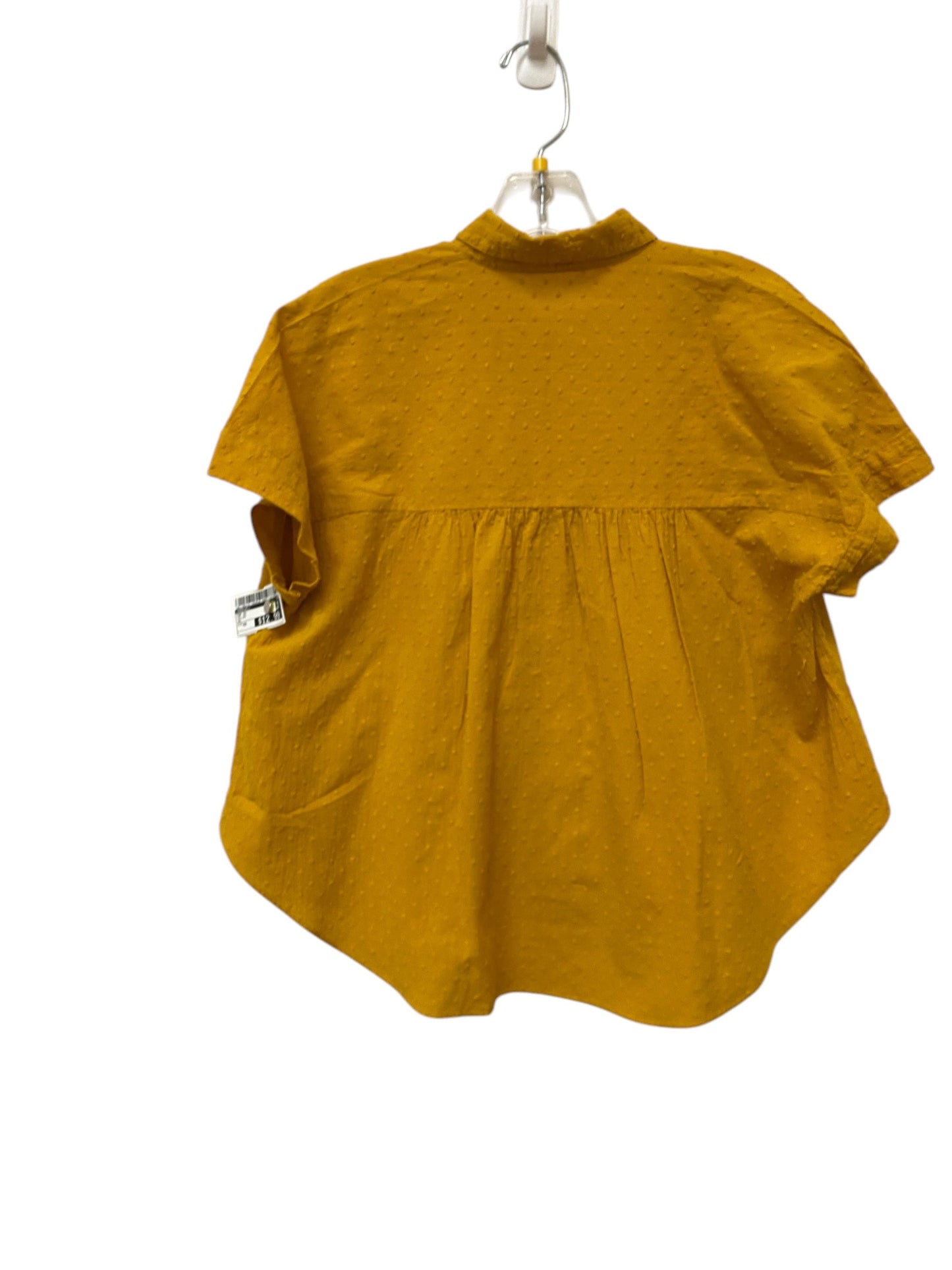 Top Short Sleeve By Madewell In Yellow, Size: Xs