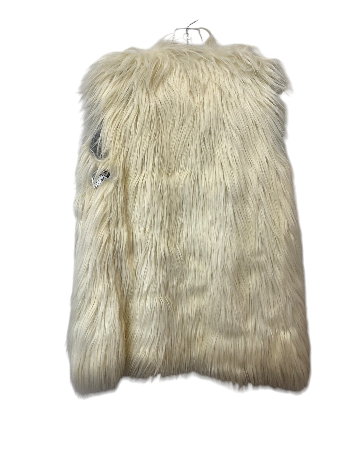 Vest Faux Fur & Sherpa By Top Shop In Cream, Size: 6