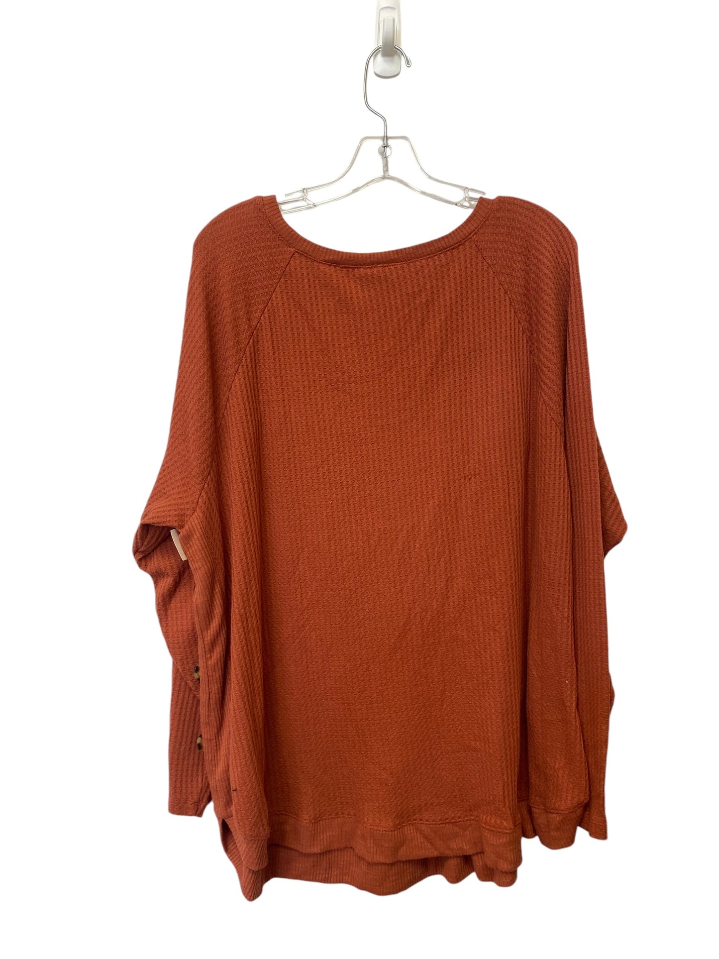 Top Long Sleeve By Cato In Orange, Size: 18