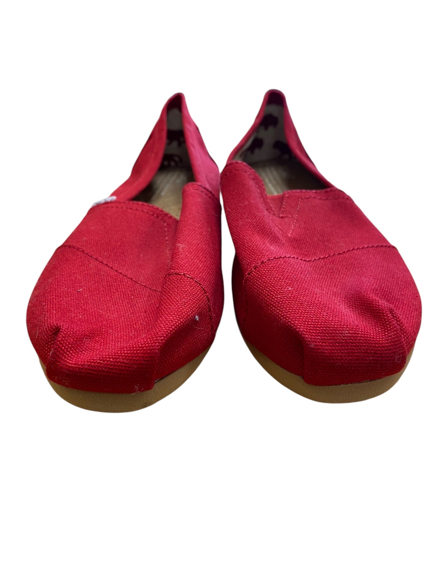 Shoes Flats By Toms In Red, Size: 7.5