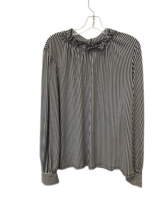 Top Long Sleeve By Adrianna Papell In Black & White, Size: Xl