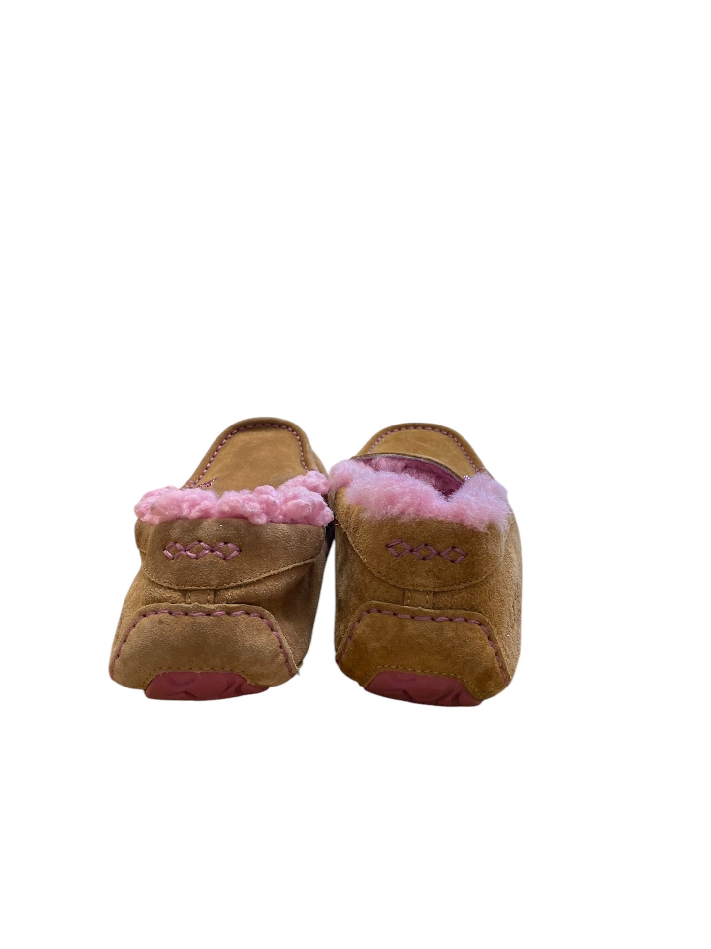 Shoes Flats By Ugg In Brown & Pink, Size: 9