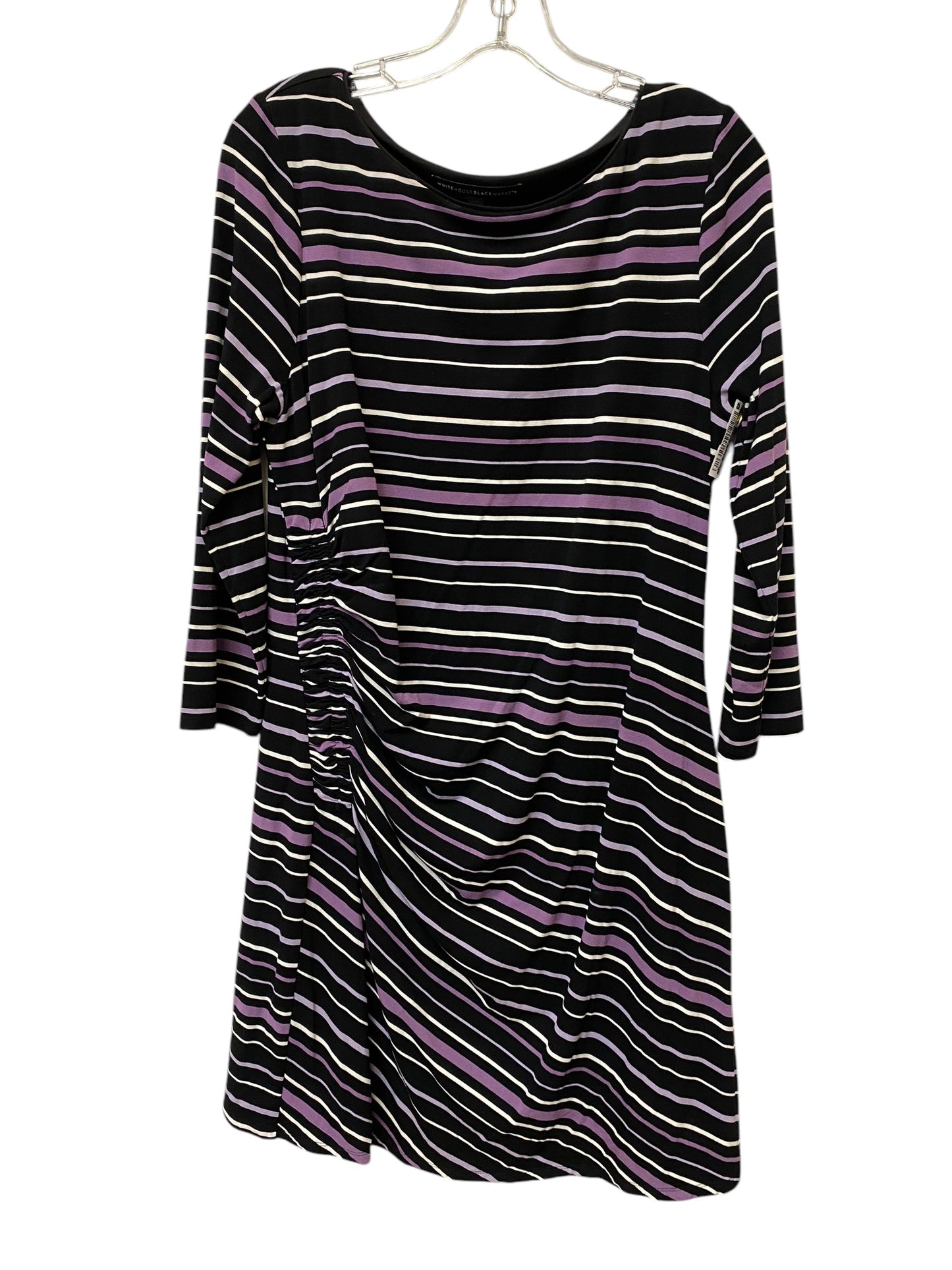 Dress Casual Short By White House Black Market In Black & Purple, Size: L