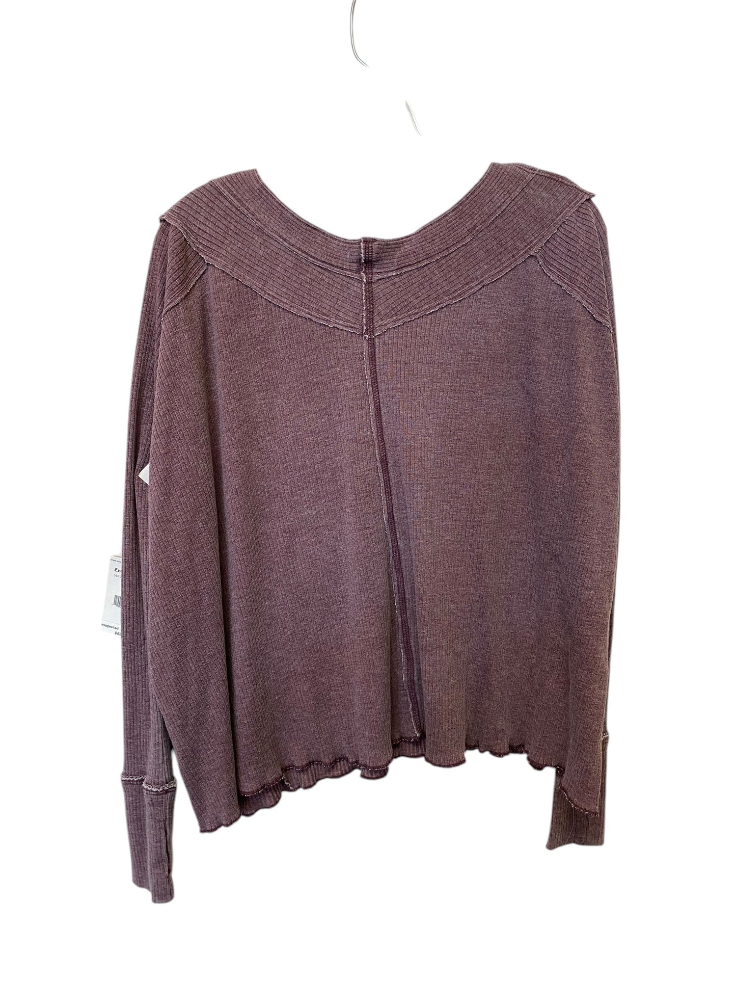 Top Long Sleeve By We The Free In Purple, Size: Xs