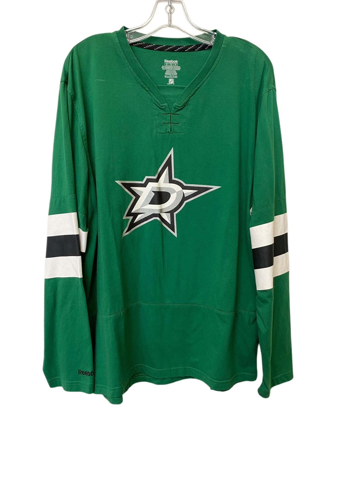 Top Long Sleeve By Reebok In Green, Size: Xl