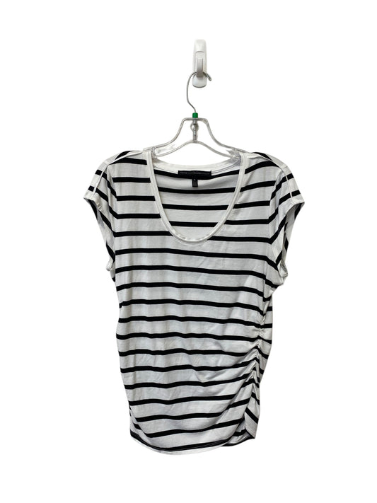 Top Short Sleeve By White House Black Market In Black & White, Size: M