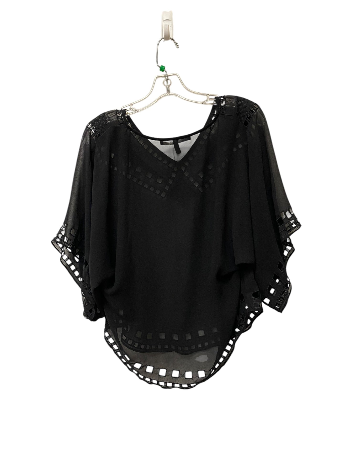 Top Short Sleeve By White House Black Market In Black, Size: Xs