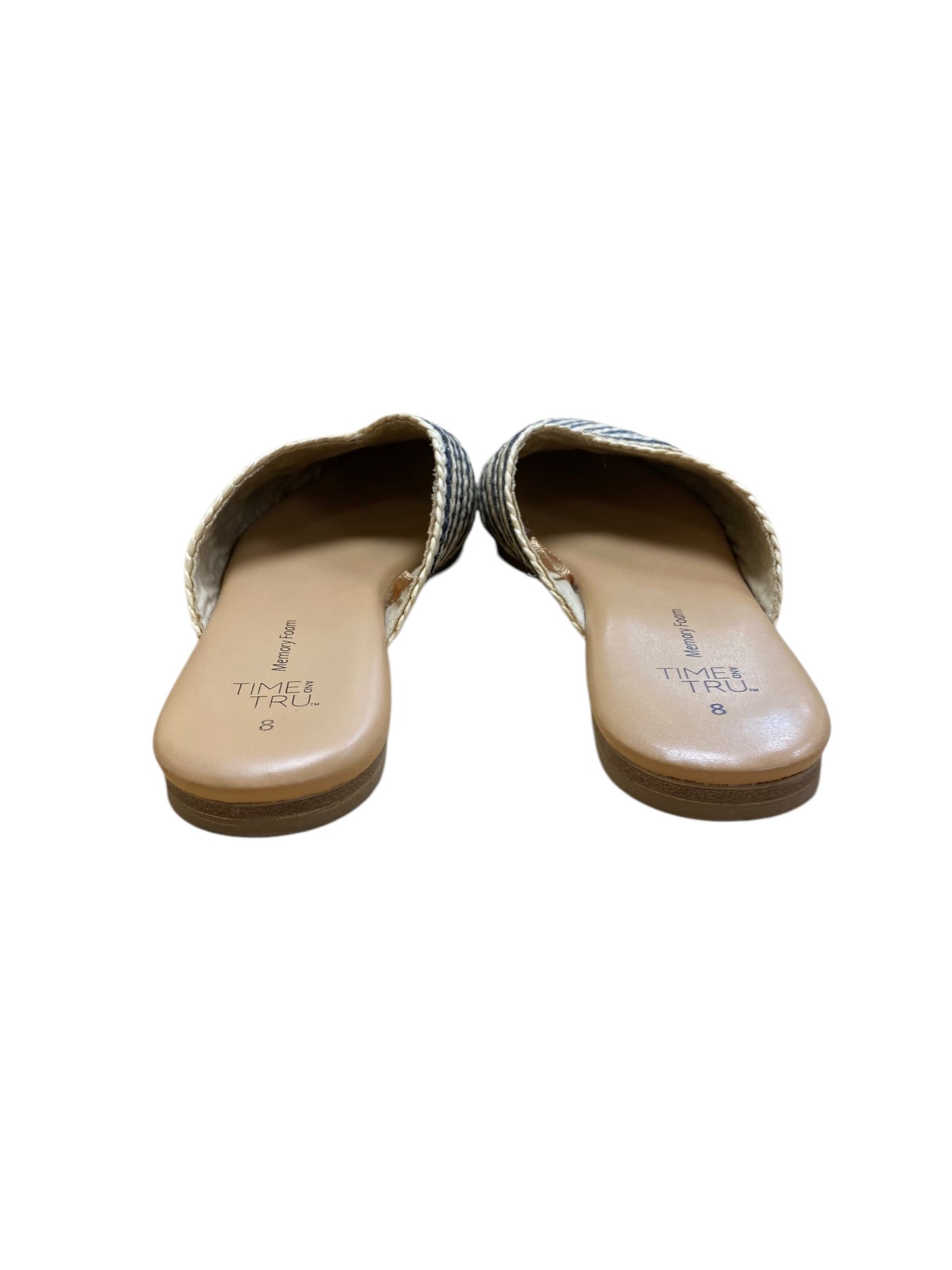 Shoes Flats By Time And Tru In Black & Cream, Size: 8