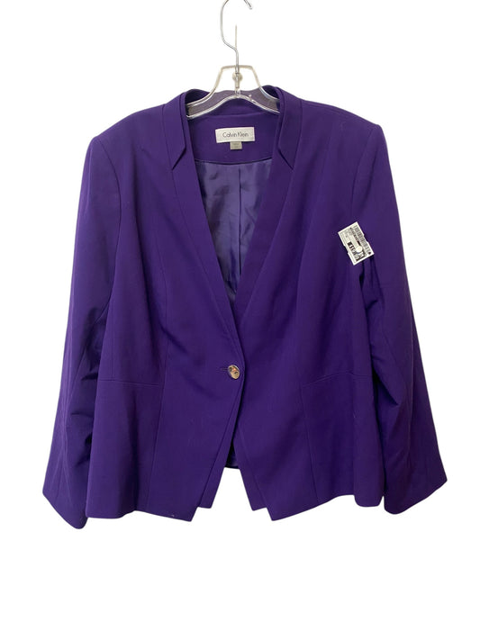 Blazer By Calvin Klein In Purple, Size: 18