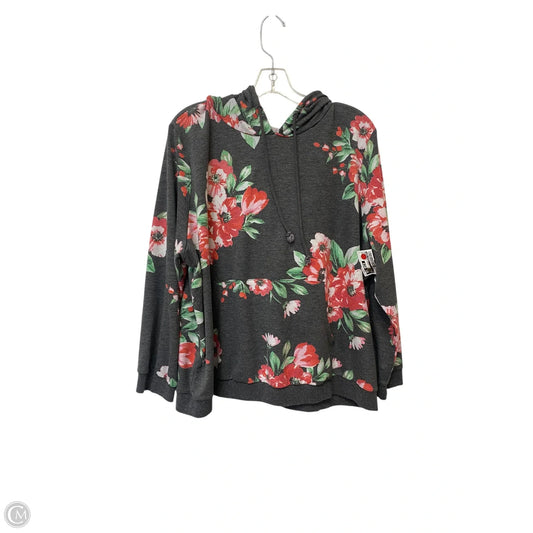 Sweatshirt Hoodie By Honey Punch In Floral Print, Size: 2x