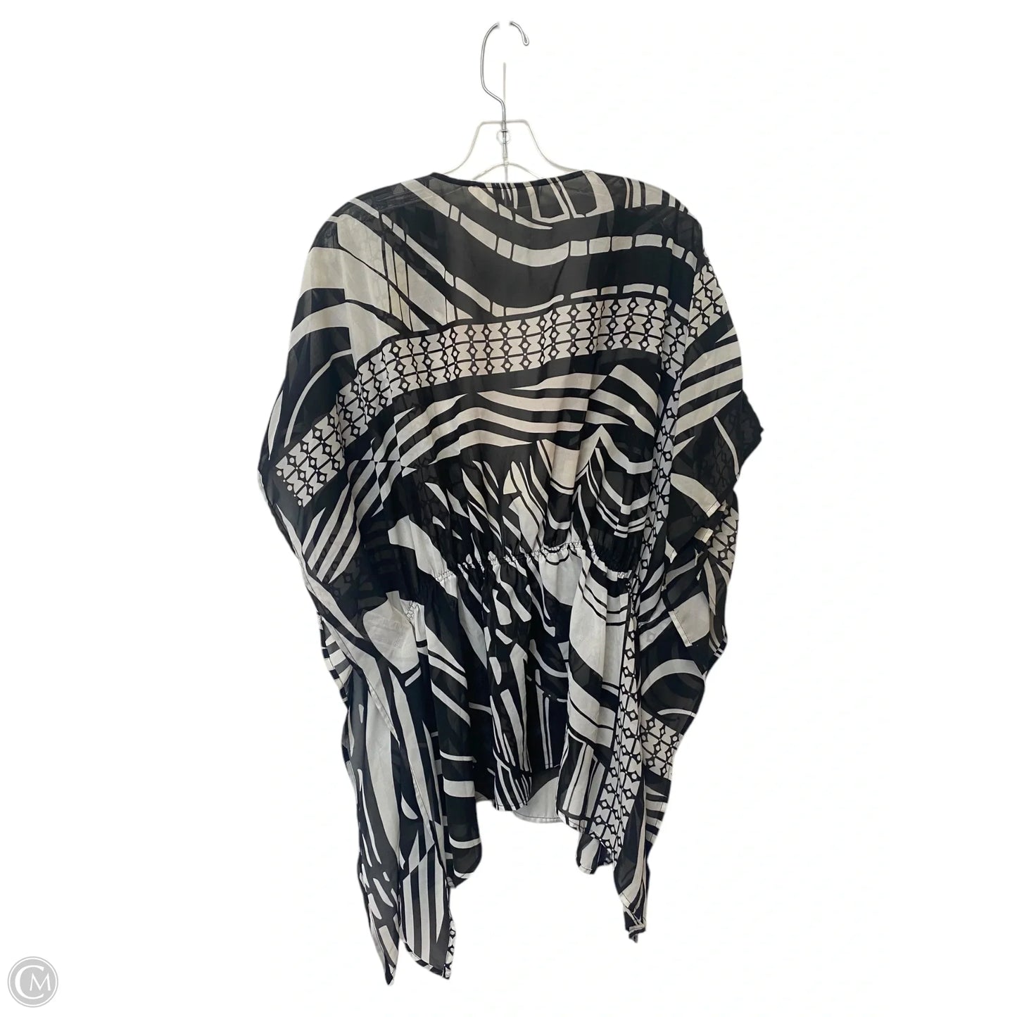 Shawl By Cato In Black & White, Size: 22