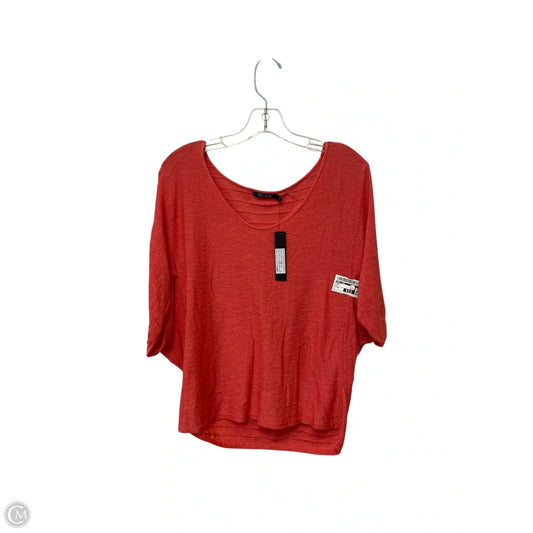 Top Short Sleeve By Nic + Zoe In Coral, Size: M