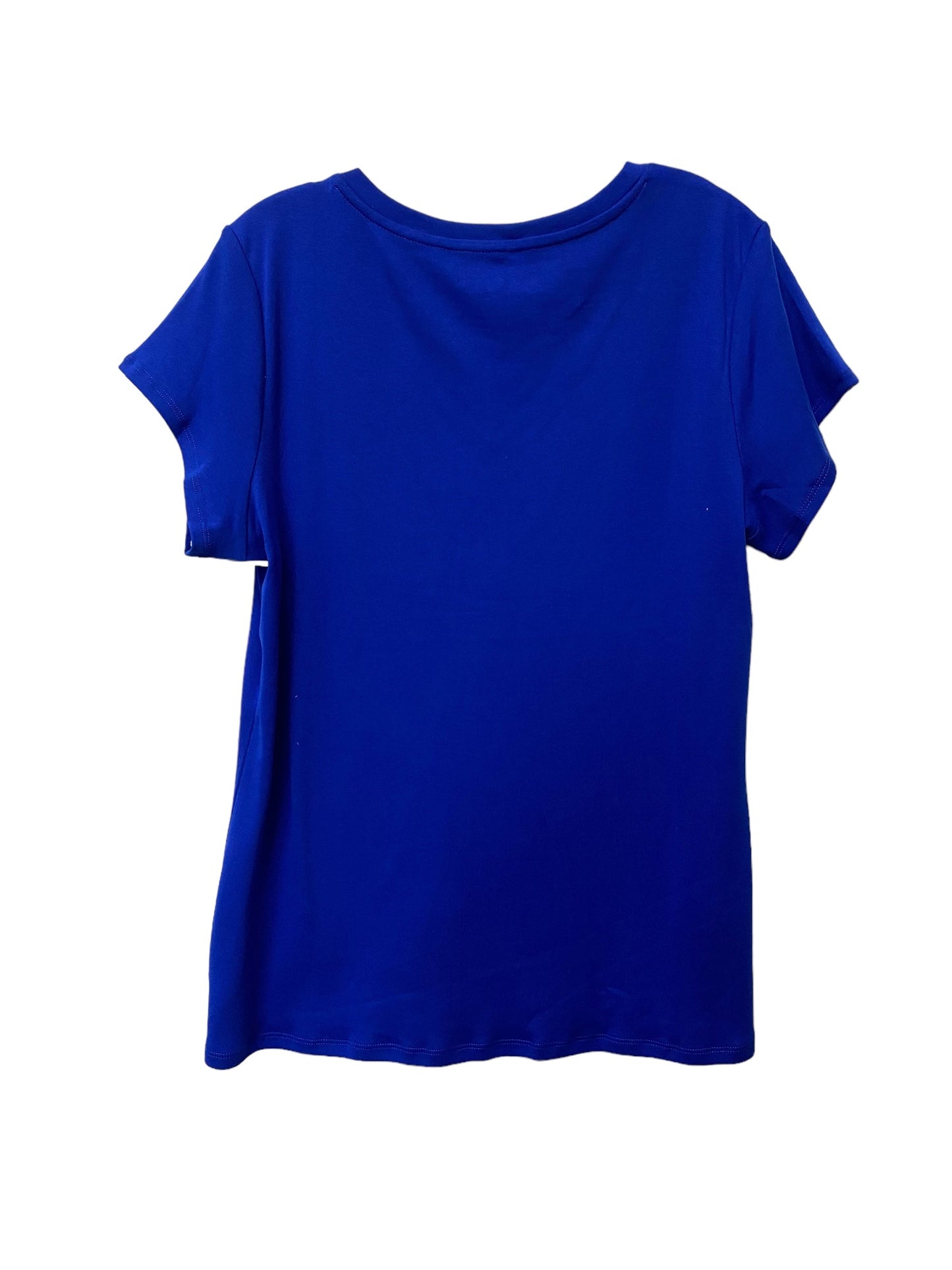 Blue Top Short Sleeve Basic Liz Claiborne, Size Xl