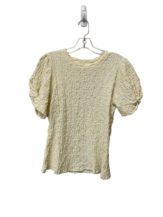 Cream Top Short Sleeve Ces Femme, Size L