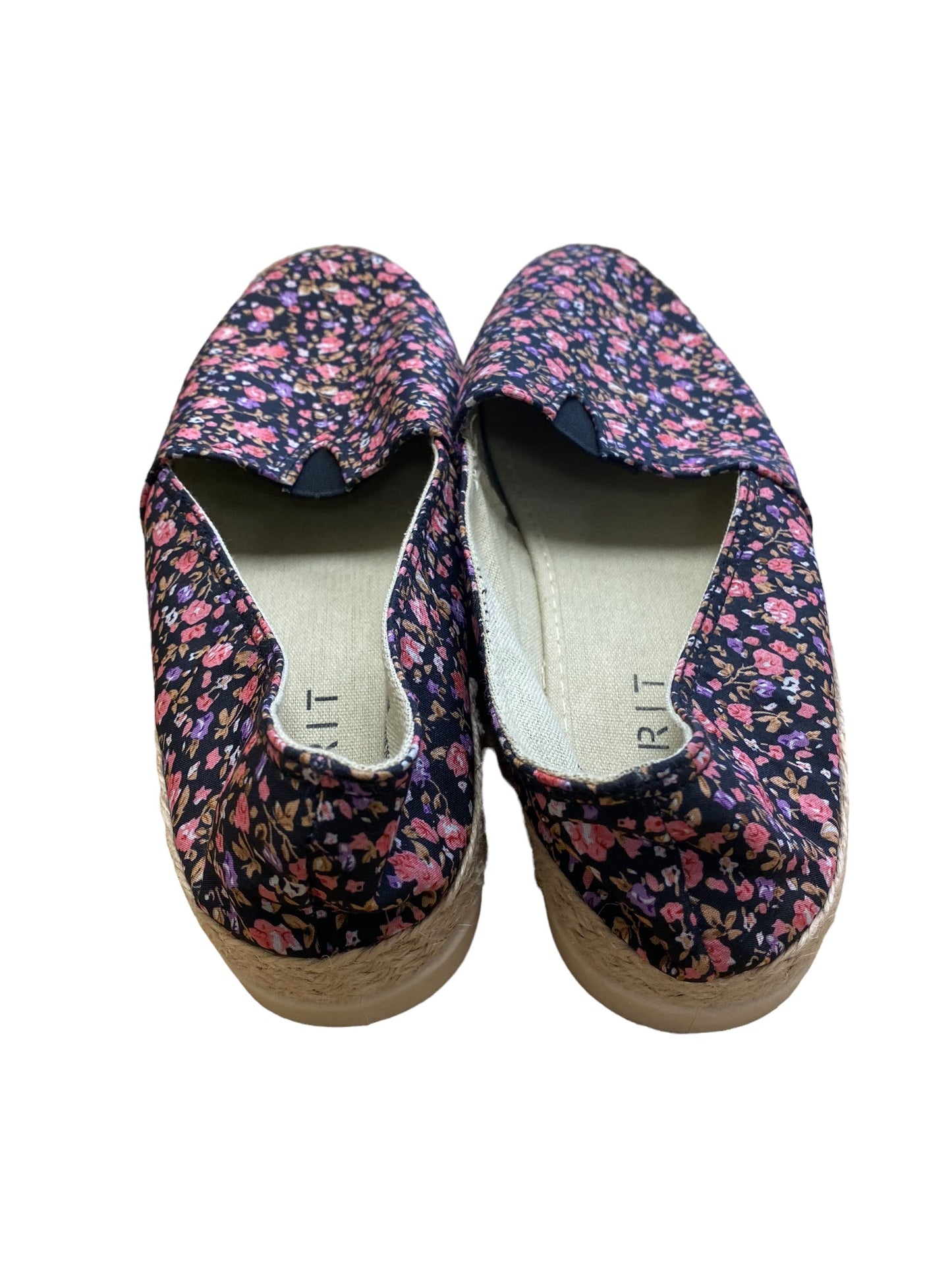 Floral Print Shoes Flats Esprit, Size 11