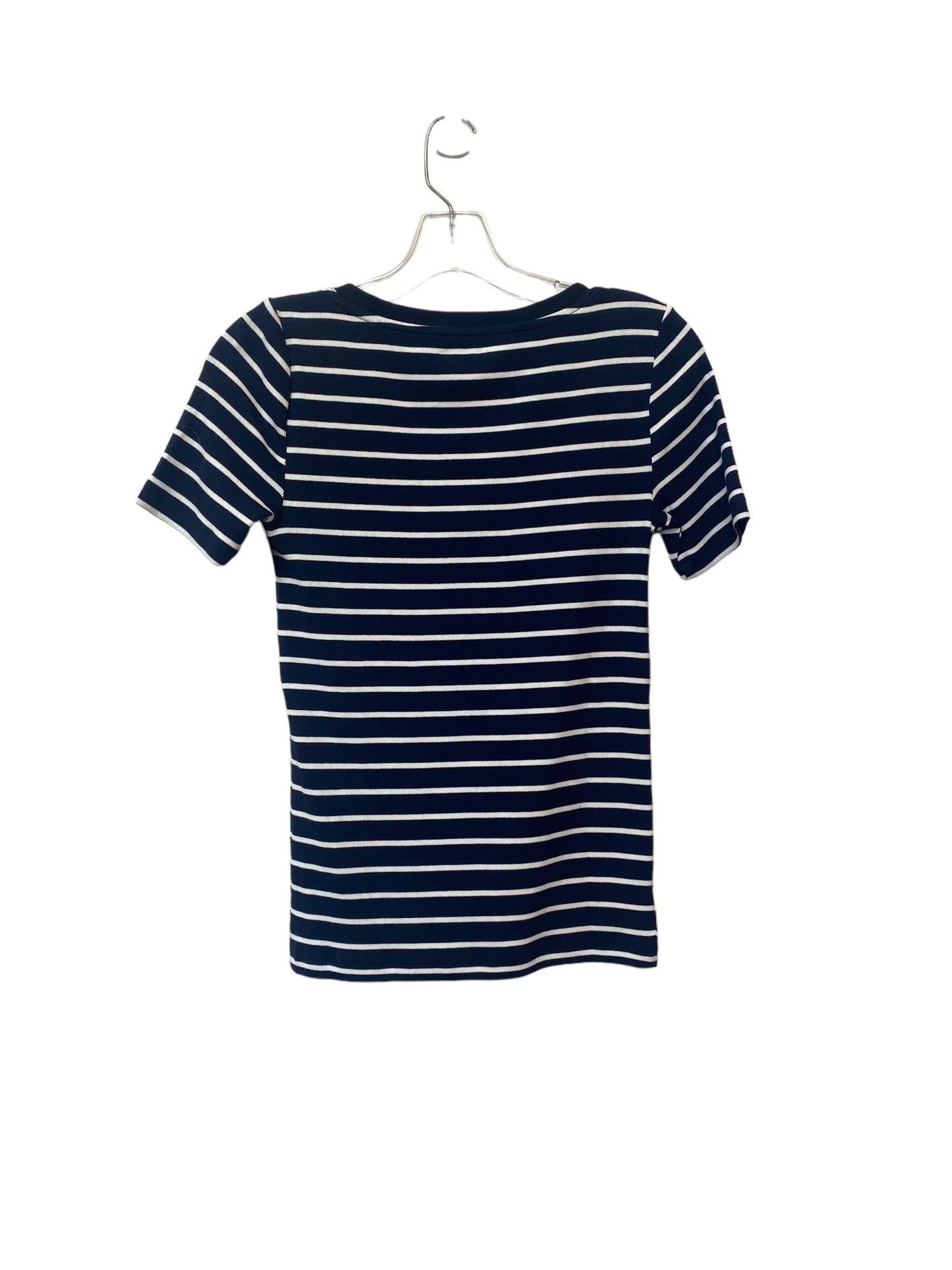 Navy Top Short Sleeve Loft, Size S