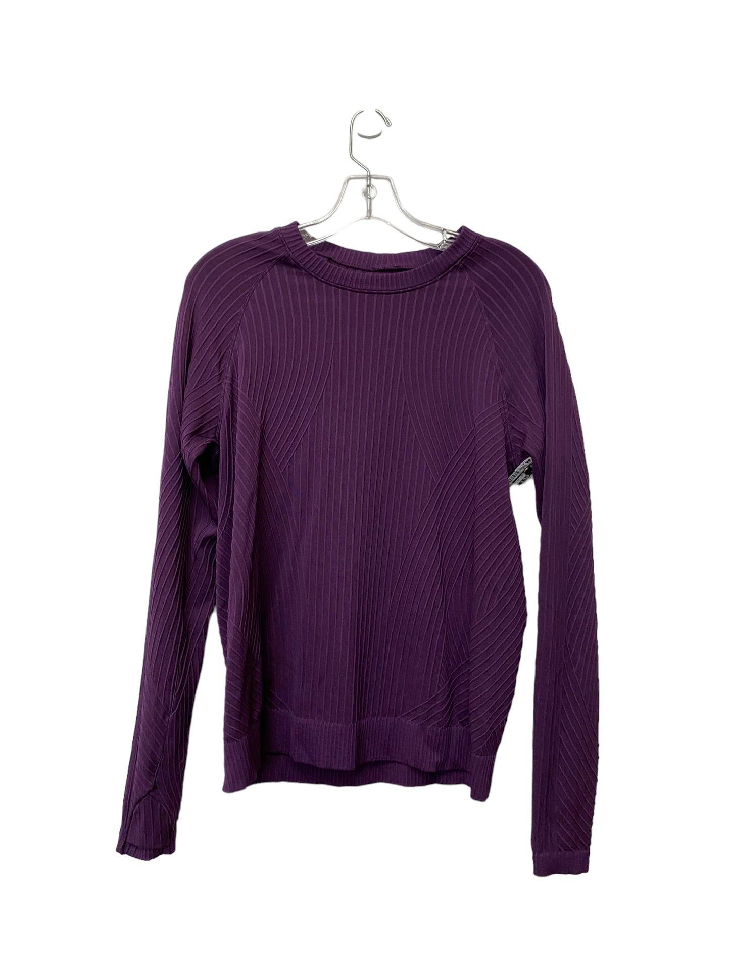 Purple Athletic Top Long Sleeve Crewneck Lululemon, Size L