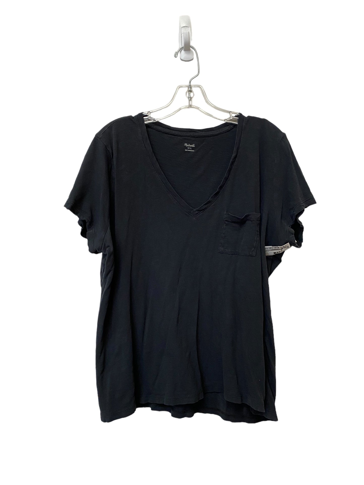 Black Top Short Sleeve Madewell, Size L