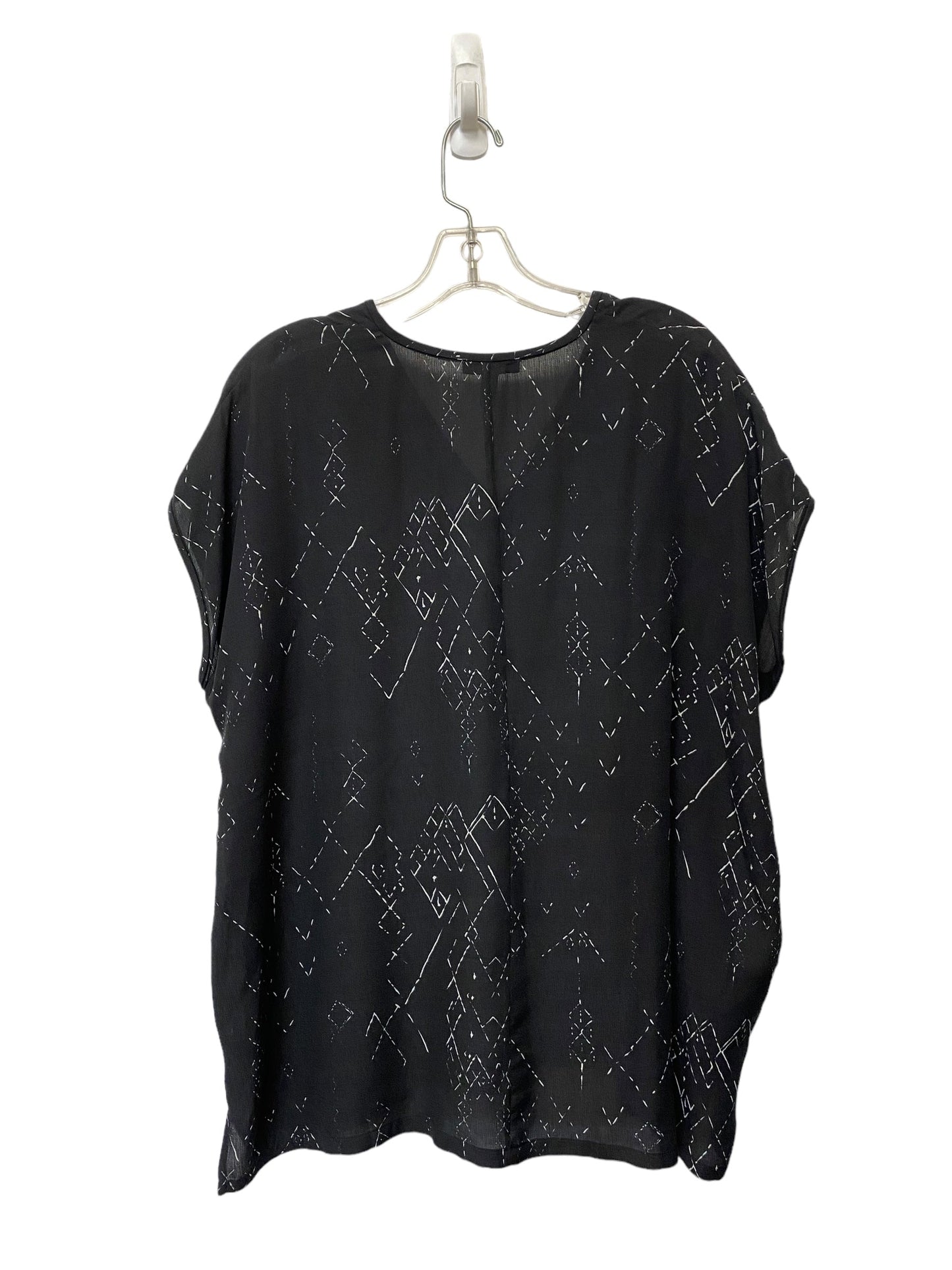 Black Top Short Sleeve Eileen Fisher, Size M