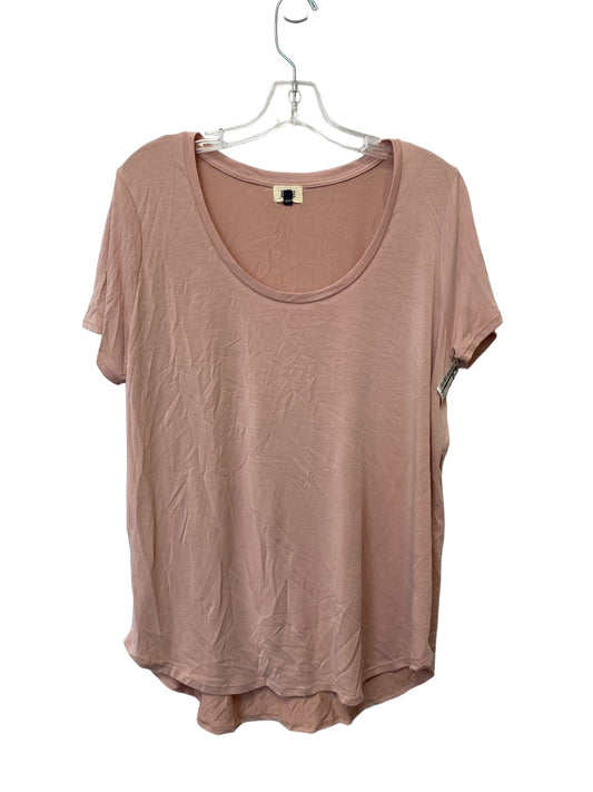 Pink Top Short Sleeve Basic Bke, Size Xl