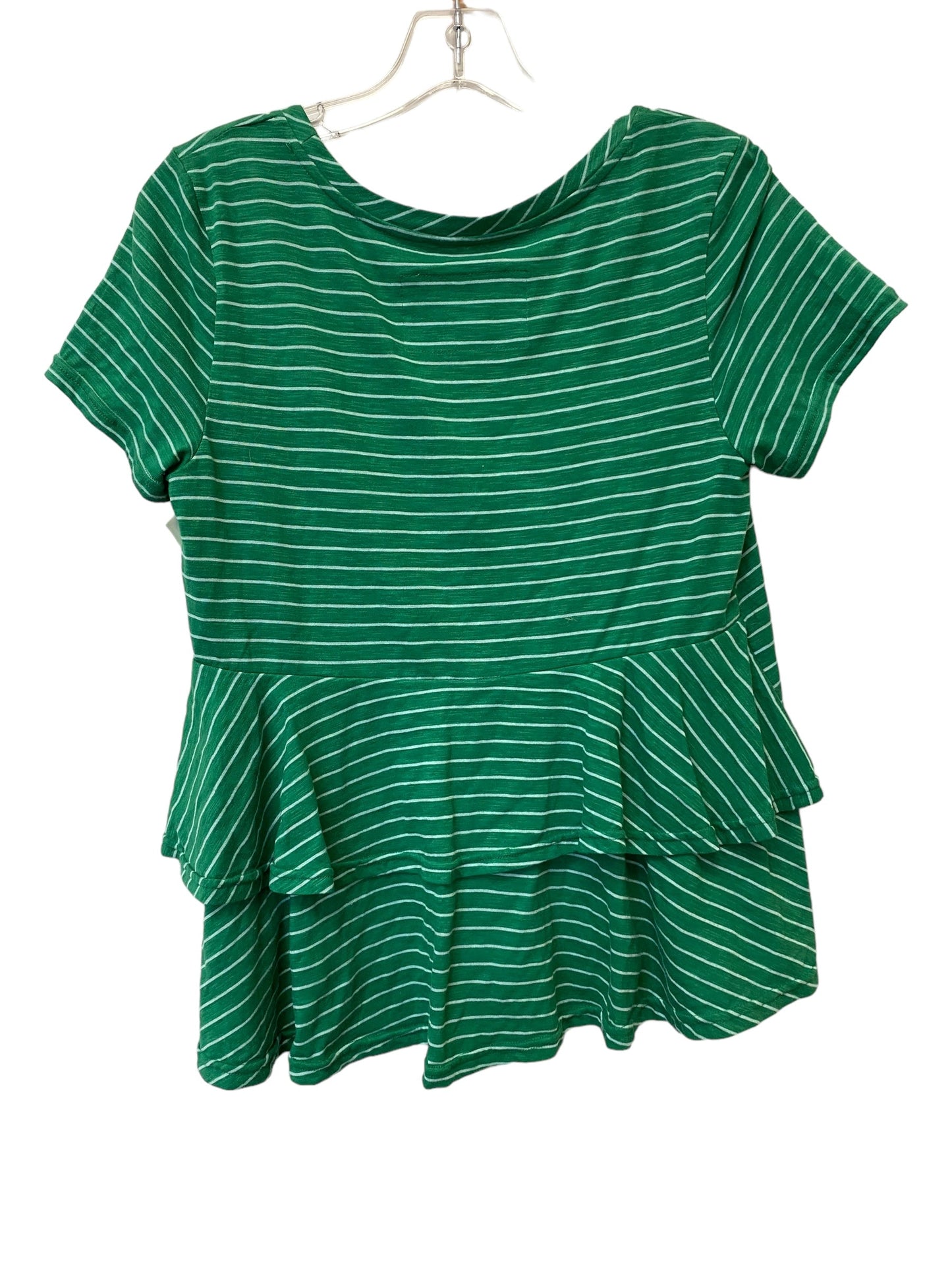 Top Short Sleeve By Anthropologie In Green, Size: Xs