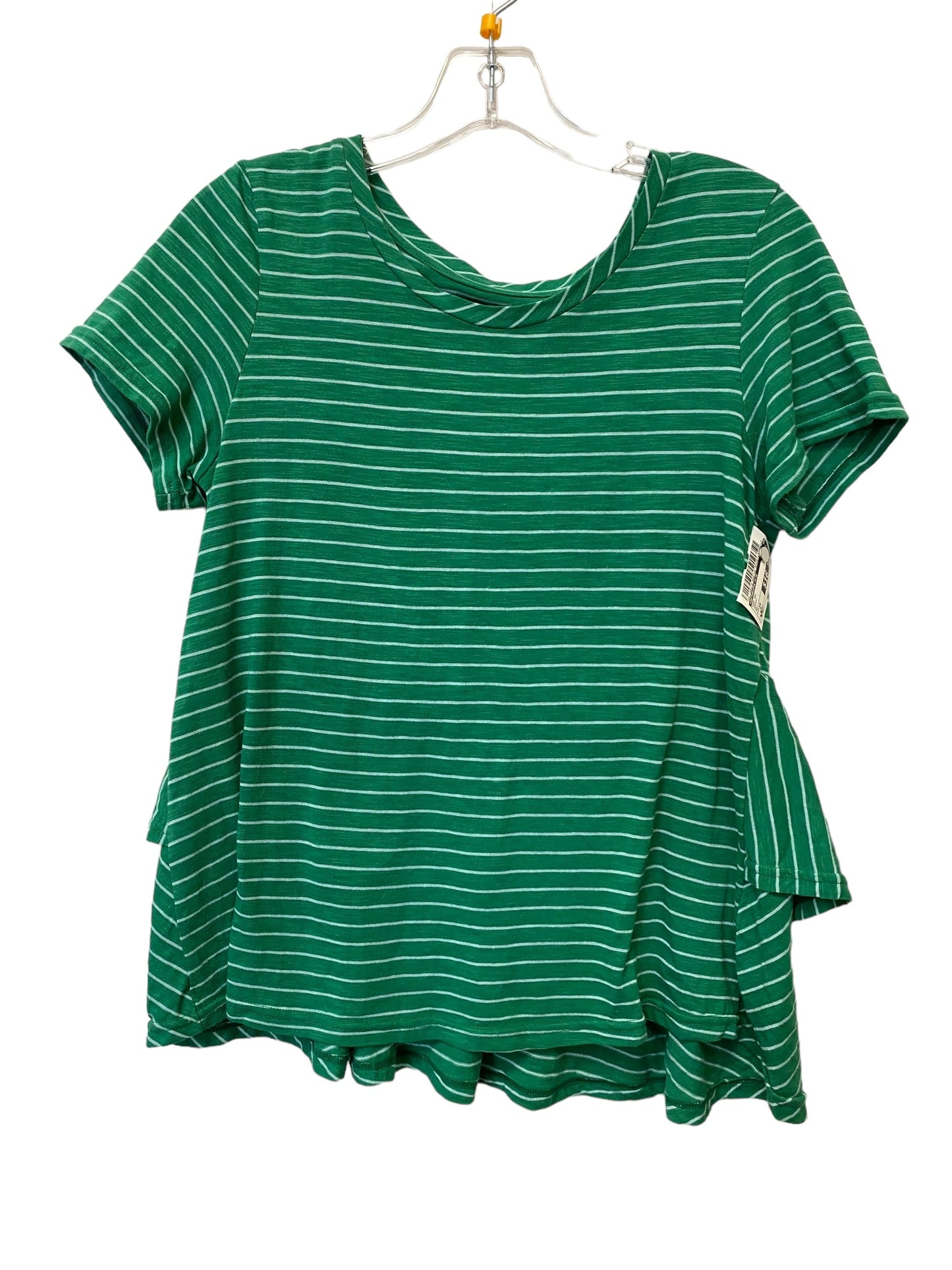 Top Short Sleeve By Anthropologie In Green, Size: Xs