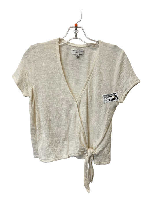 Top Short Sleeve By Madewell In Cream, Size: Xs