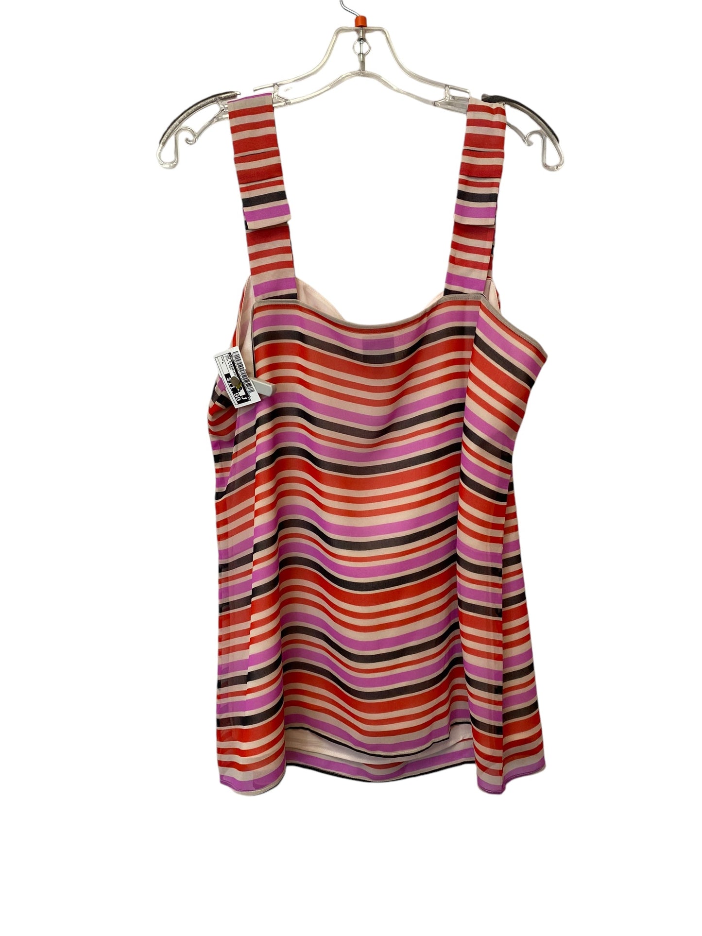 Top Sleeveless By Cabi In Pink & Red, Size: L