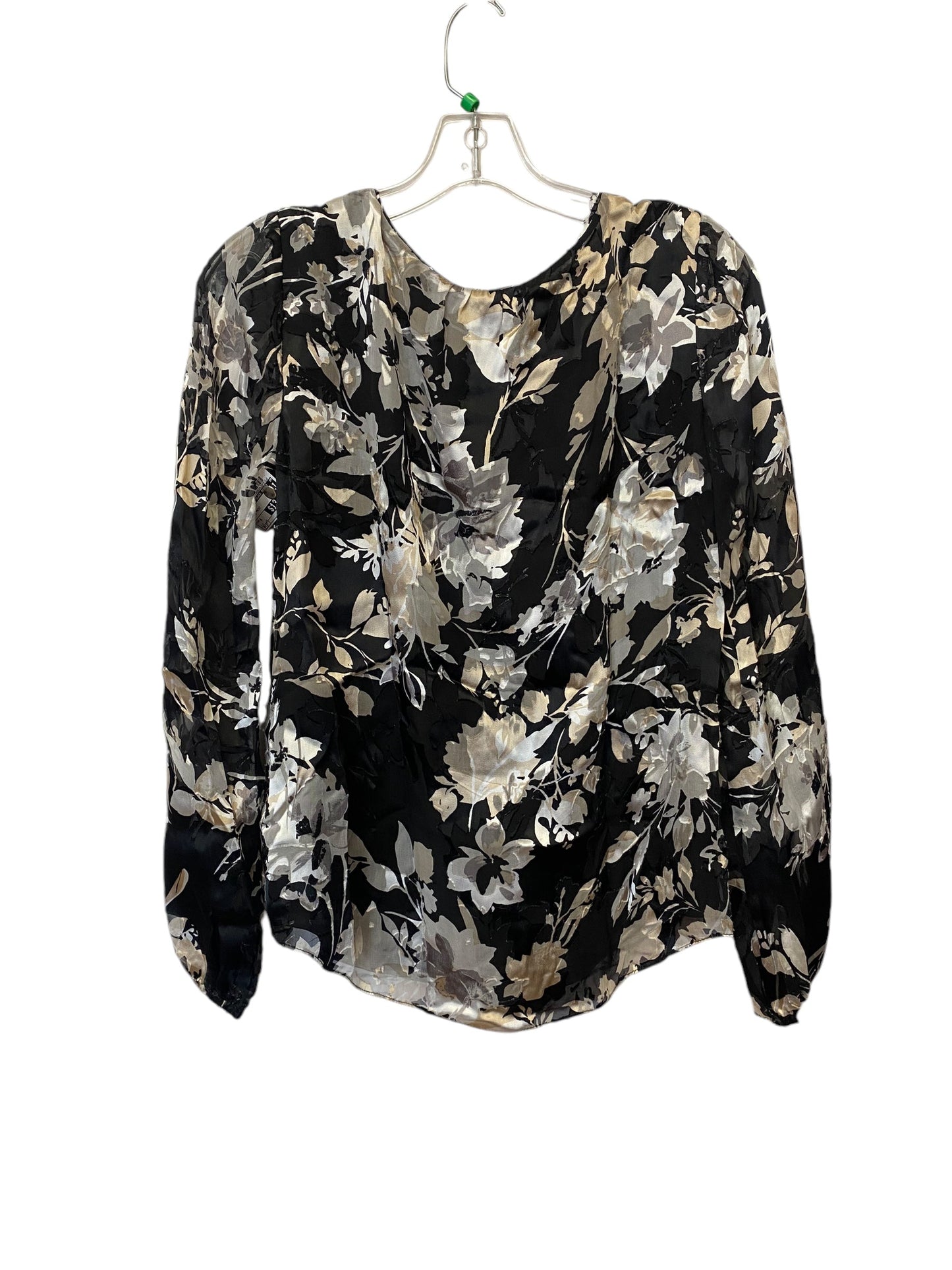 Top Long Sleeve By White House Black Market In Floral Print, Size: 4