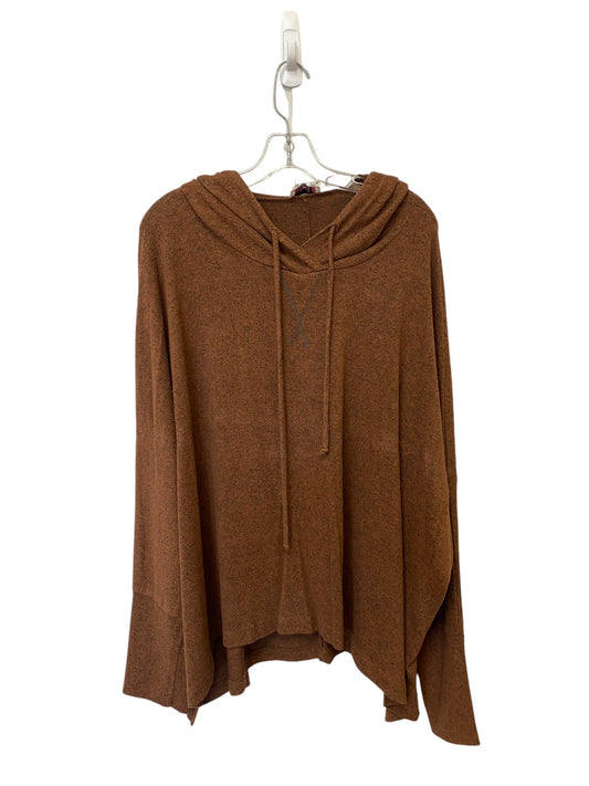 Sweatshirt Hoodie By Andree By Unit In Brown, Size: 2x