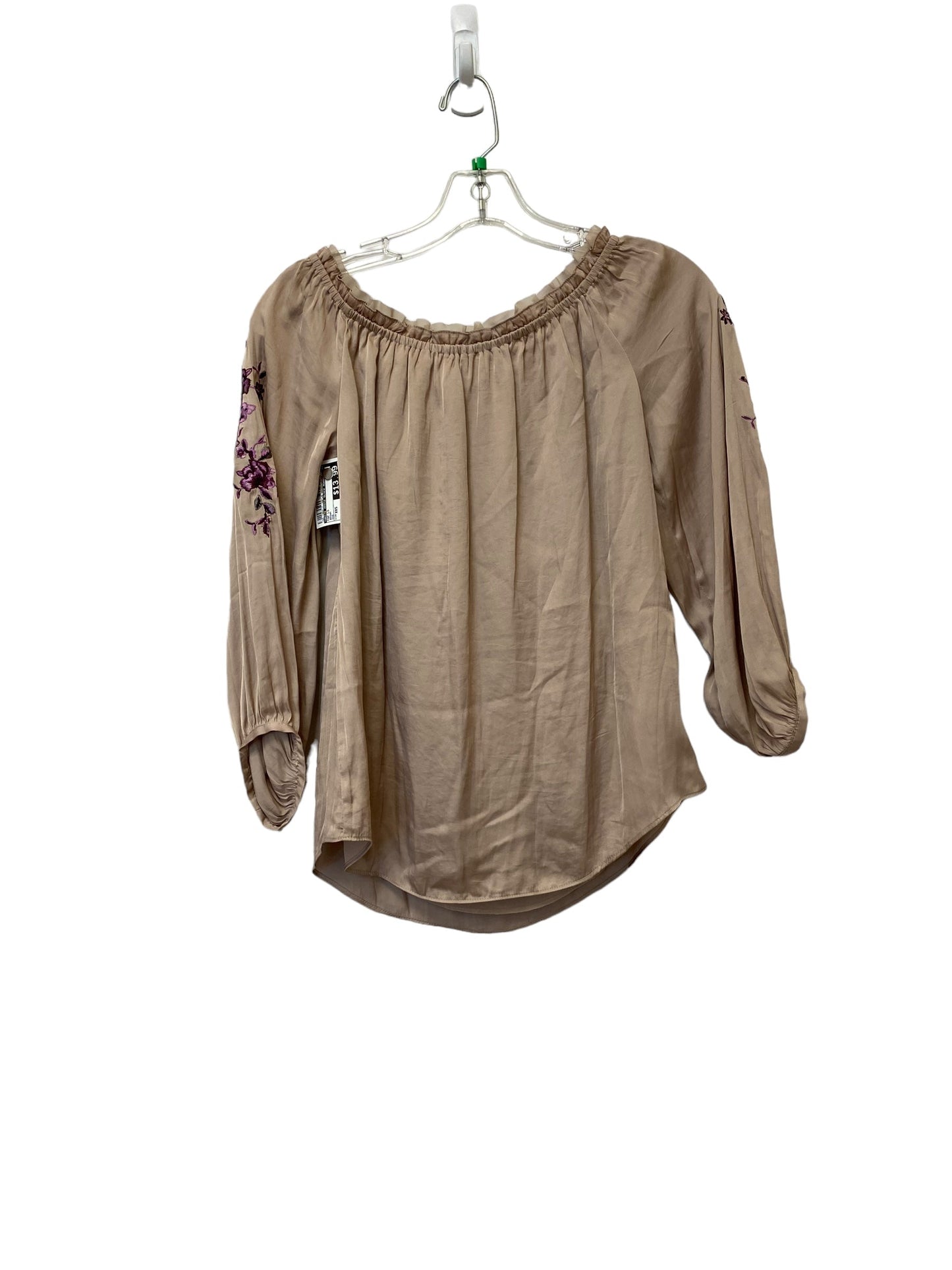 Top Long Sleeve By White House Black Market In Brown, Size: Xxs