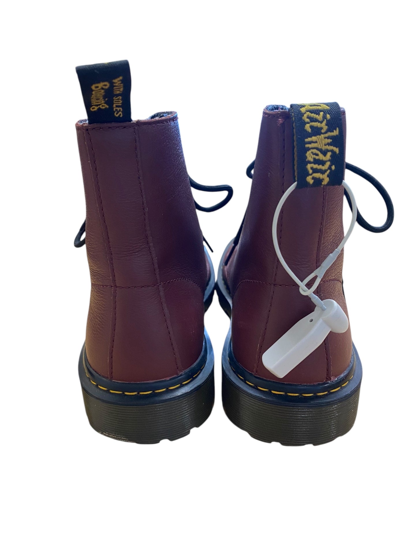 Boots Combat By Dr Martens In Maroon, Size: 9