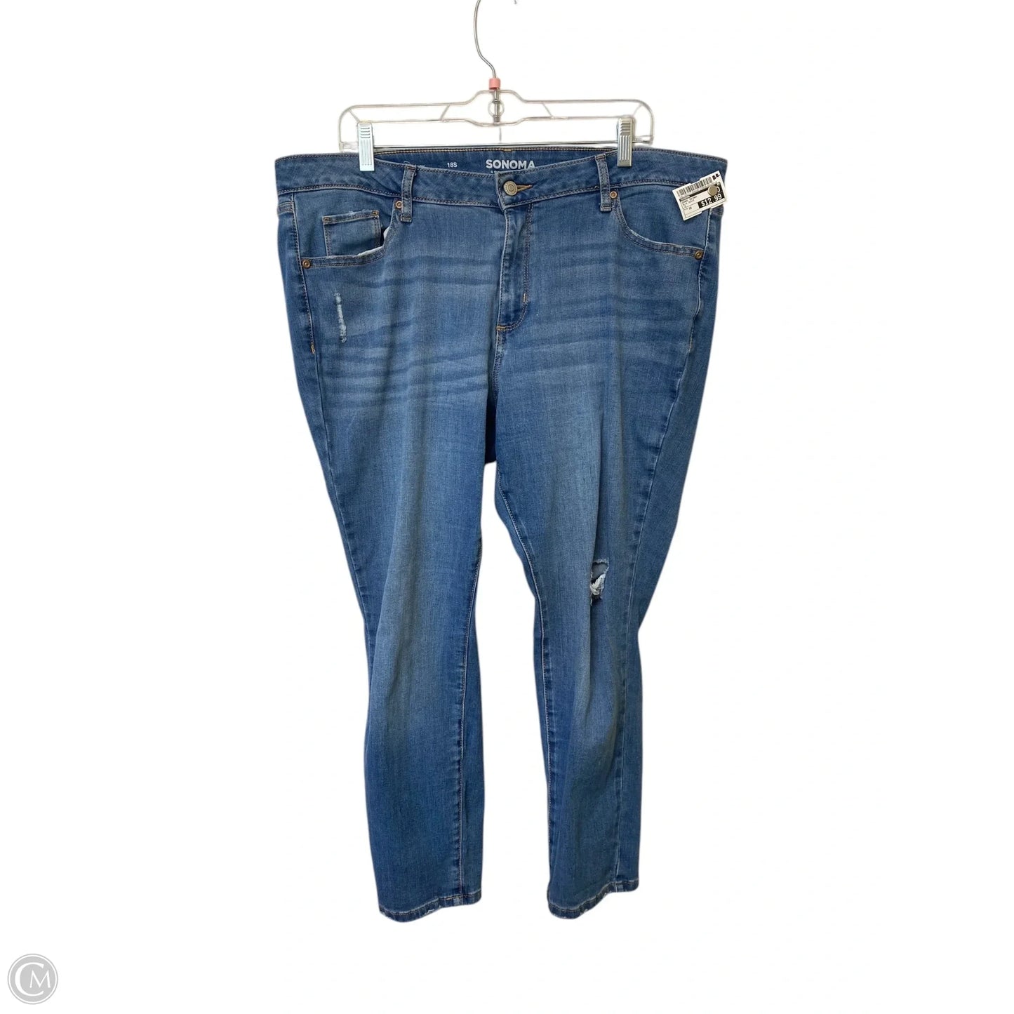 Jeans Skinny By Sonoma In Blue Denim, Size: 18