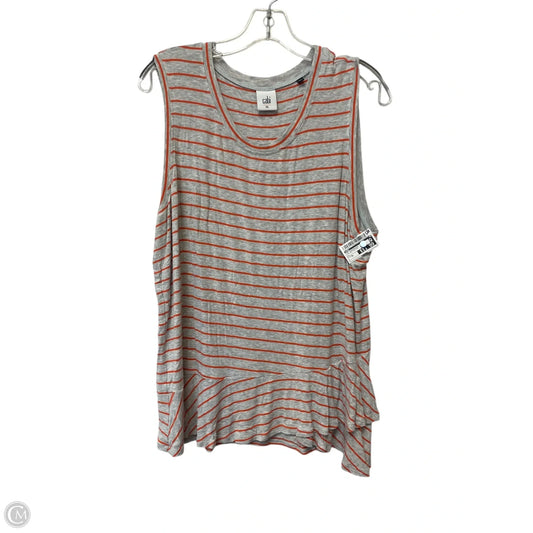 Top Sleeveless By Cabi In Striped Pattern, Size: Xl