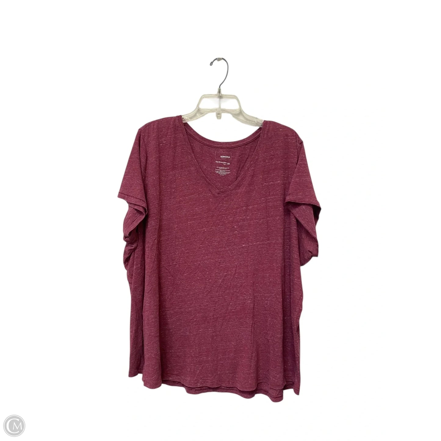 Top Short Sleeve Basic By Sonoma In Purple, Size: 3x