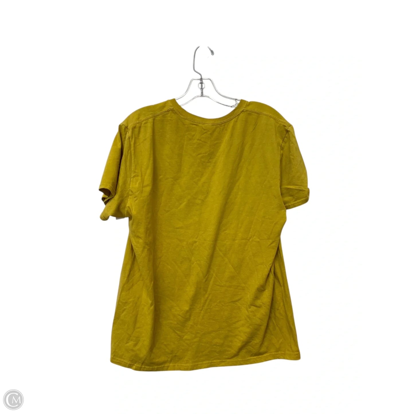 Top Short Sleeve Basic By Cmf In Yellow, Size: L