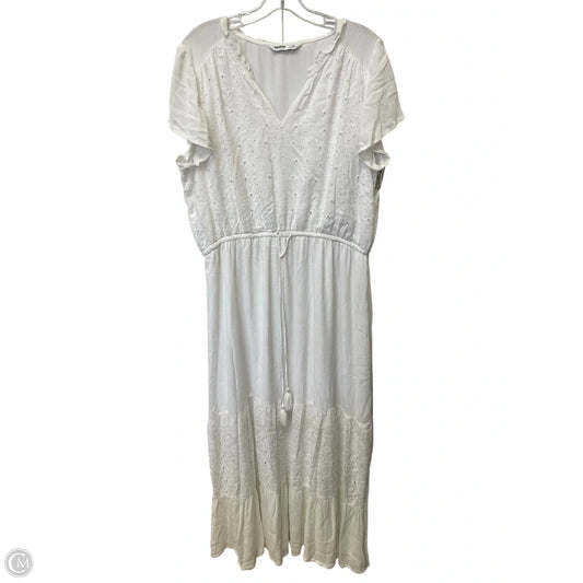 Dress Casual Maxi By Sonoma In White, Size: Xxl