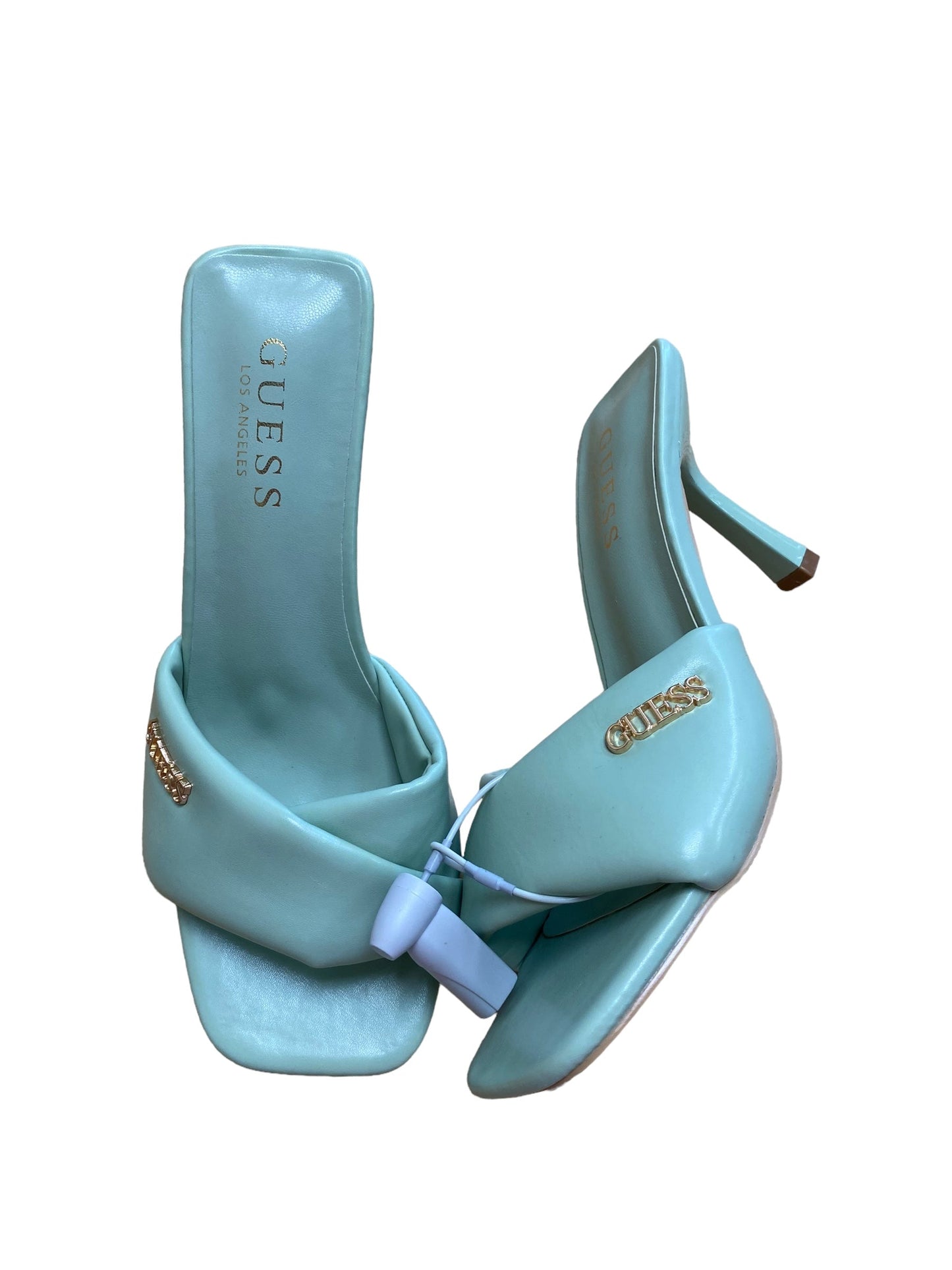 Blue Shoes Heels Stiletto Guess, Size 6.5