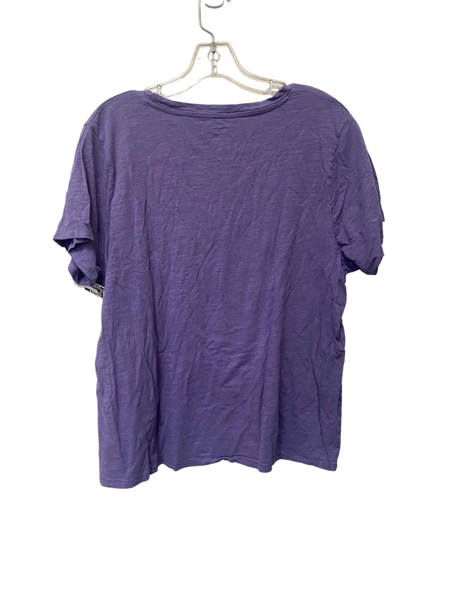 Purple Top Short Sleeve Basic Sonoma, Size Xl