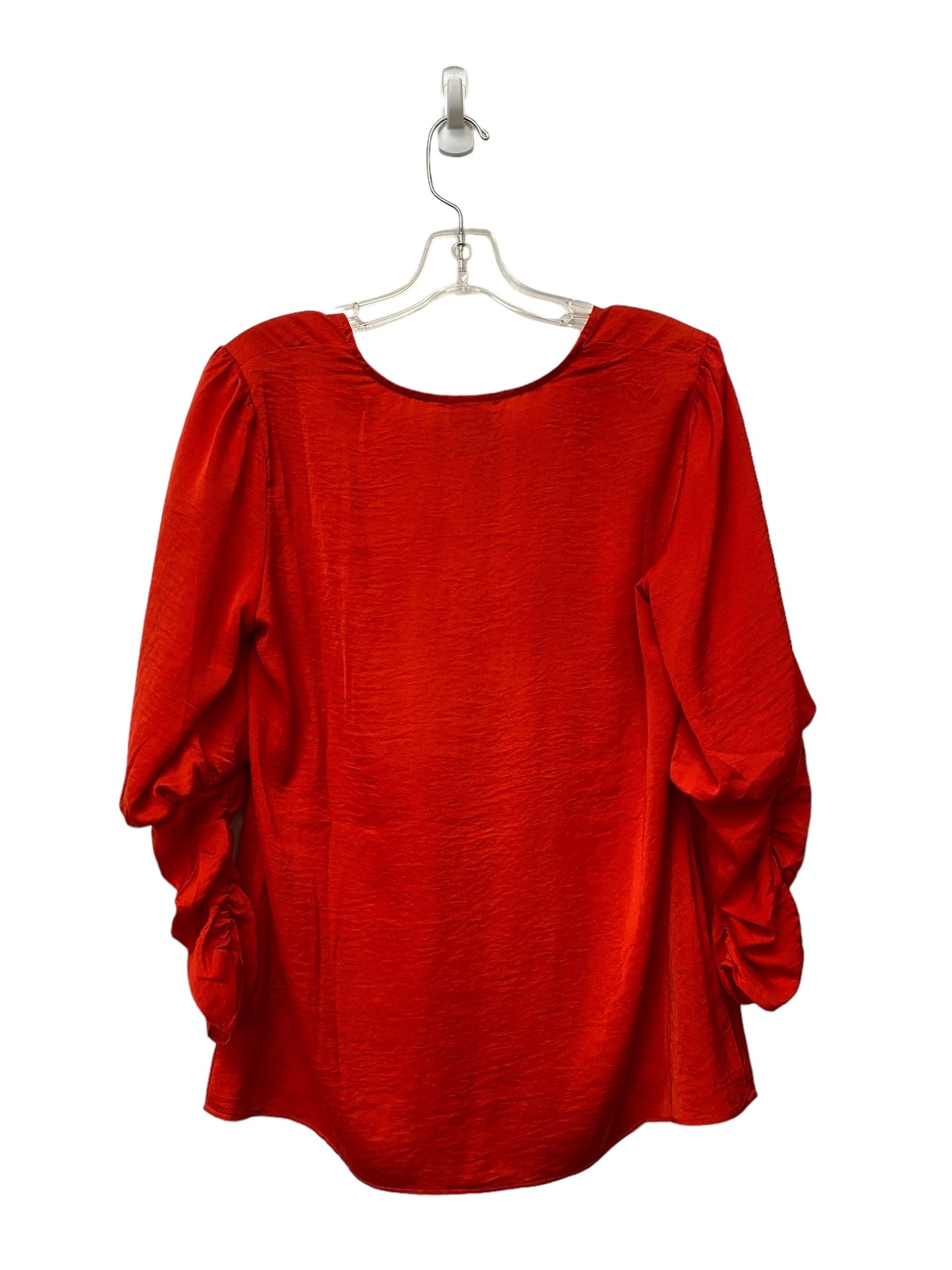 Red Top Long Sleeve Basic Cabi, Size M