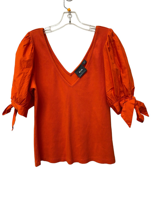 Orange Top Short Sleeve Maeve, Size Large