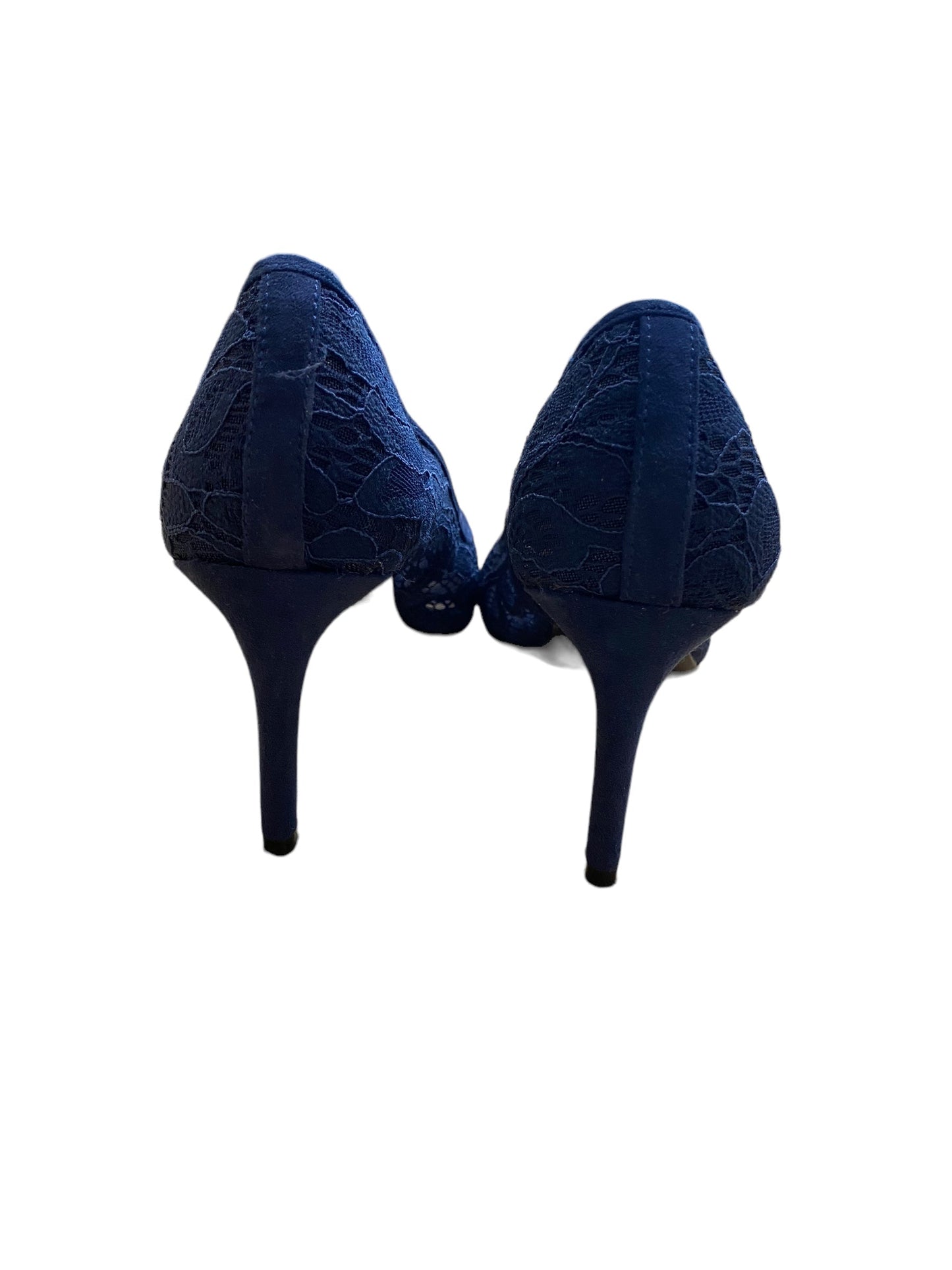 Blue Shoes Heels Stiletto Kelly And Katie, Size 7.5