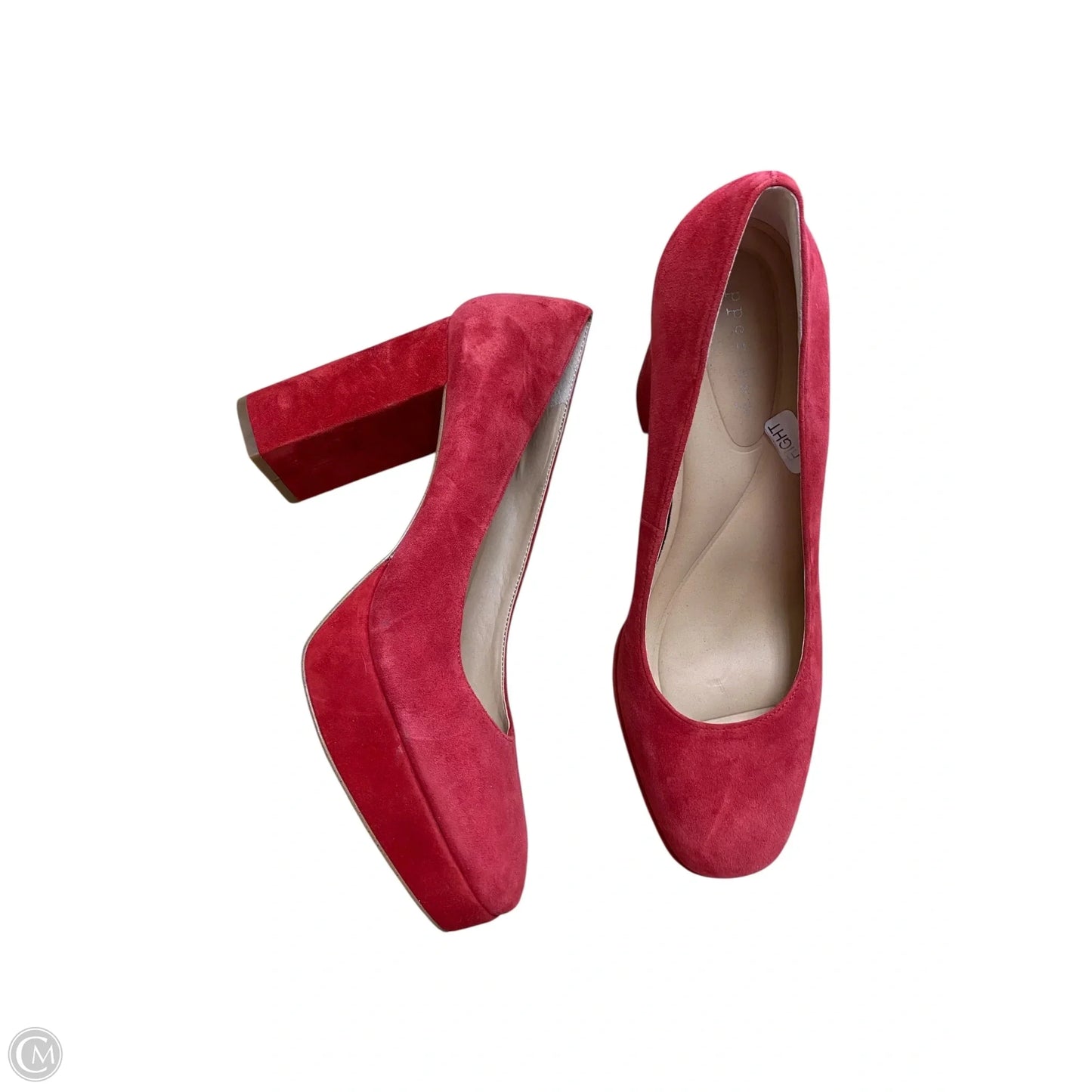 Shoes Heels Block By Copper Key In Red, Size: 9.5