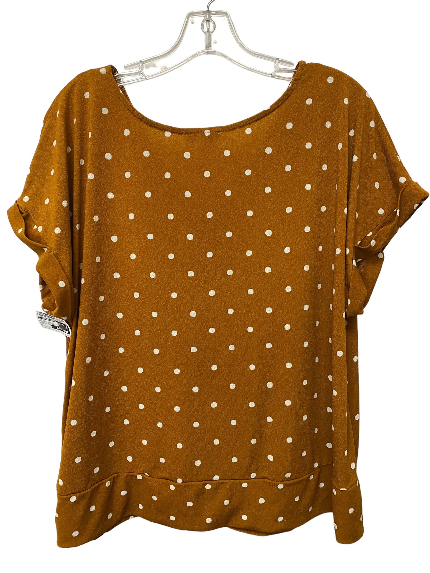 Polkadot Pattern Top Short Sleeve Clothes Mentor, Size 1x