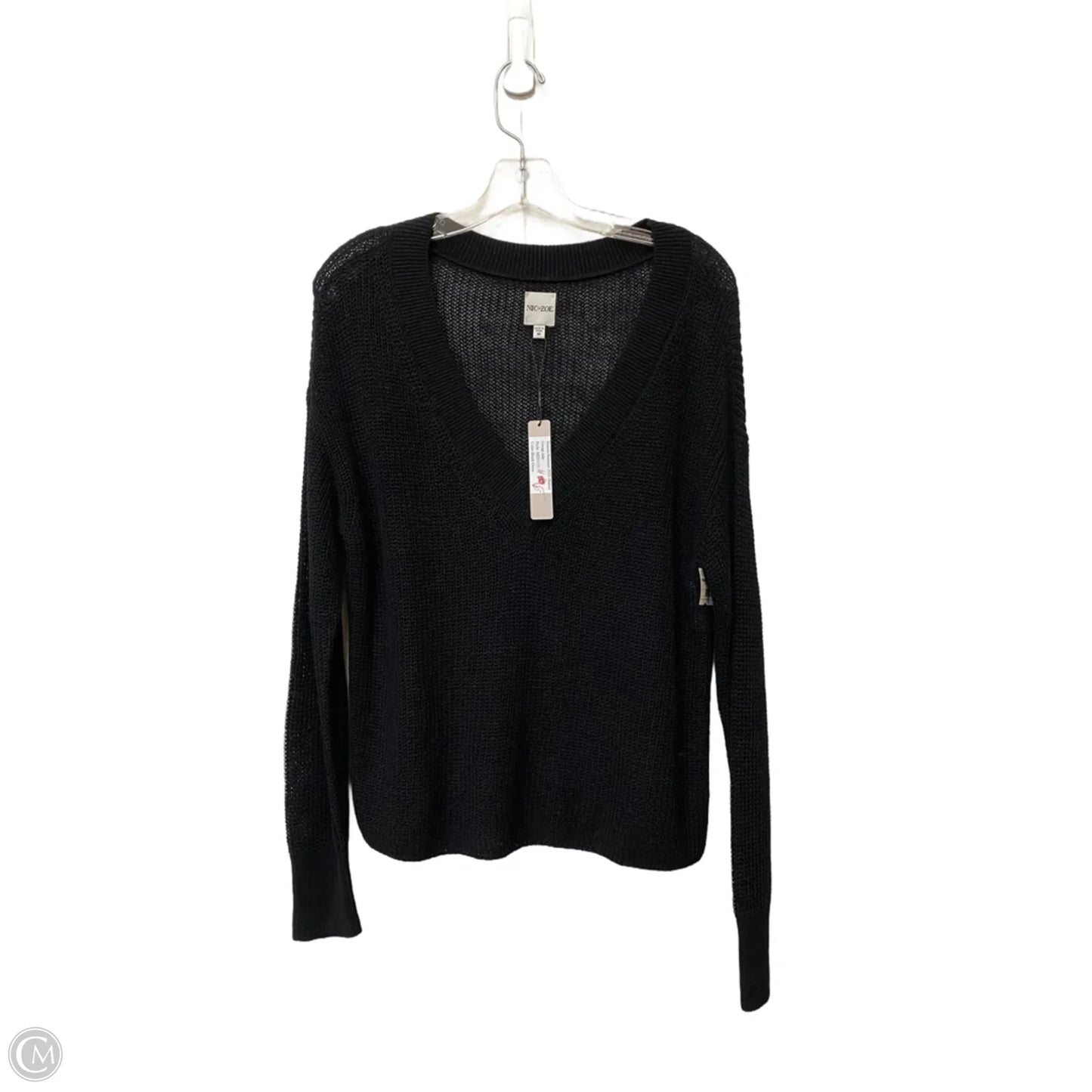 Top Long Sleeve Basic By Nic + Zoe In Black, Size: M