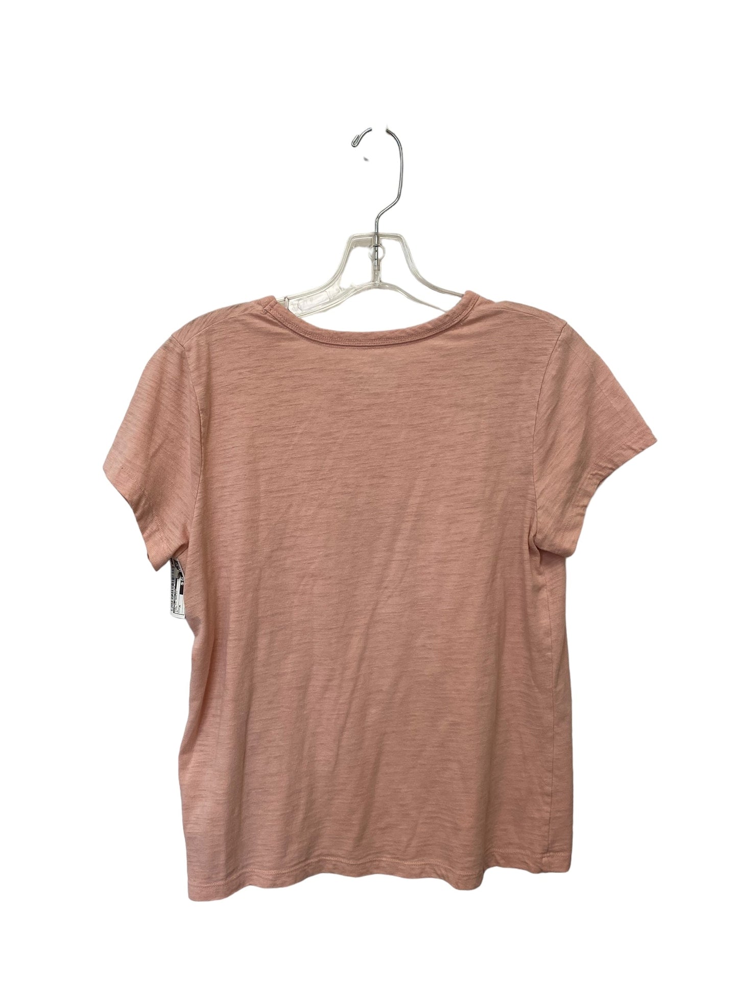 Pink Top Short Sleeve Basic Time And Tru, Size M