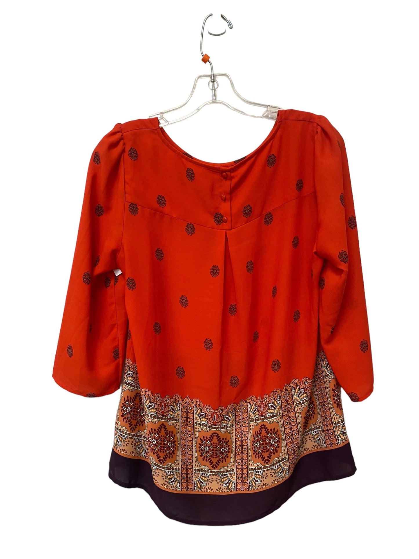 Orange Top Long Sleeve Maeve, Size 8