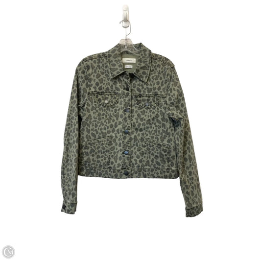 Jacket Denim By Level 99 In Animal Print, Size: M