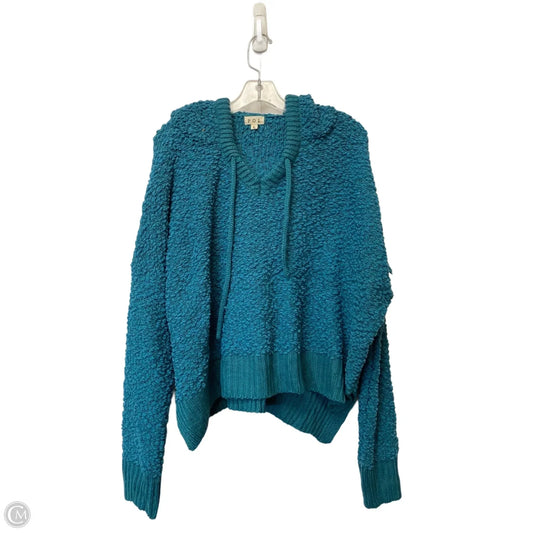 Sweatshirt Hoodie By Pol In Blue, Size: L