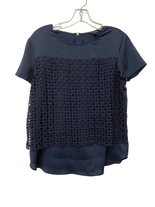 Blue Top Short Sleeve Ann Taylor, Size M